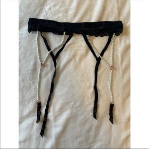 Savage pearl garter belt and panties